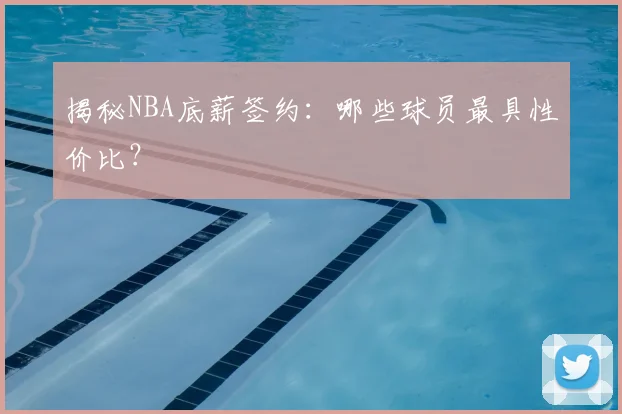 揭秘NBA底薪签约：哪些球员最具性价比？